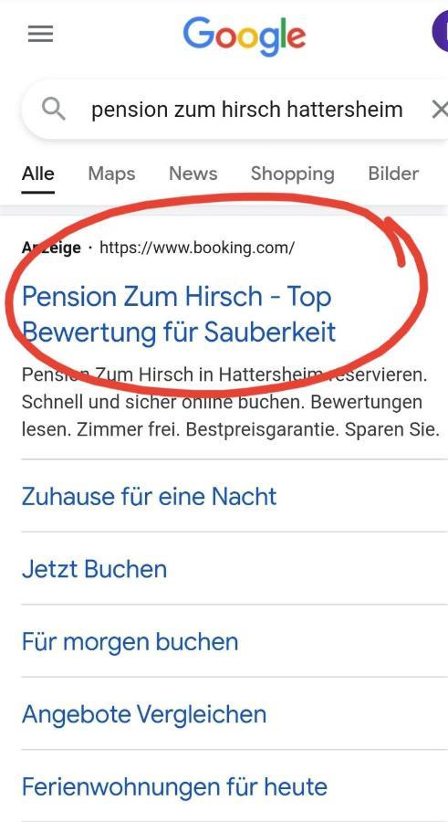 Hotel-Pension Zum Hirsch Hattersheim am Main Dış mekan fotoğraf